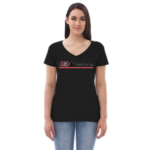 Load image into Gallery viewer, Women’s V Neck shirt - Flirtin with Disaster
